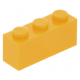LEGO kocka 1x3, világos narancssárga (3622)